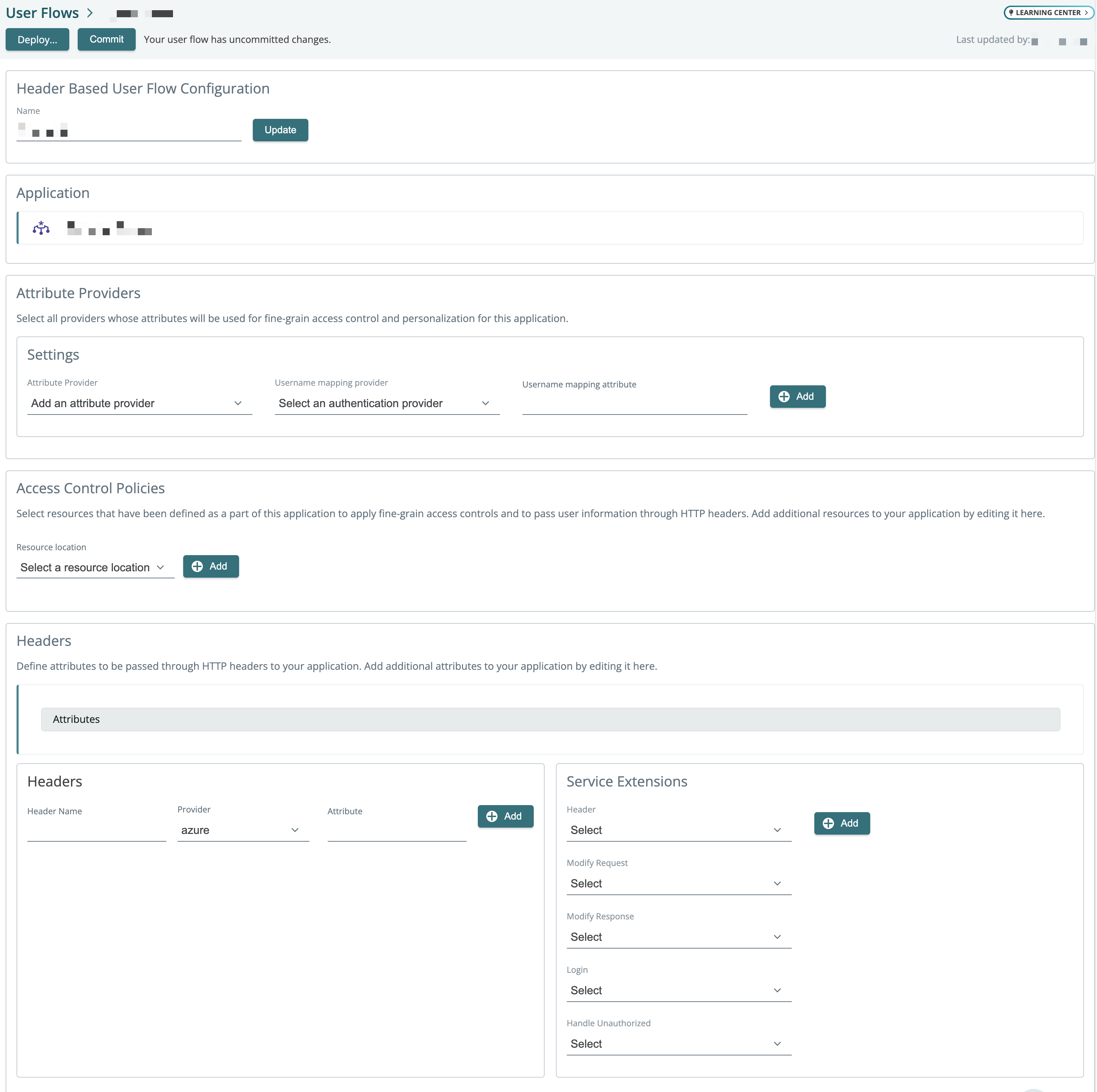 Proxy app user flow configuration